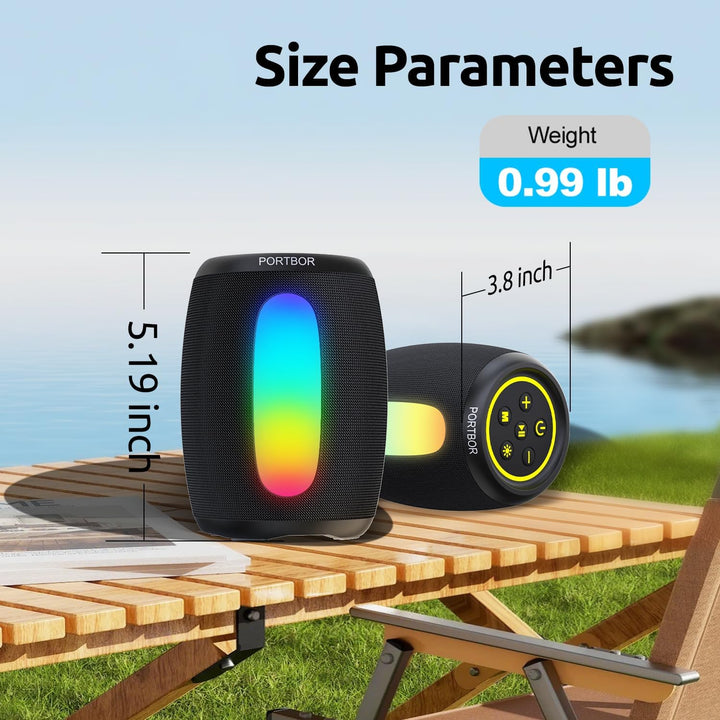 Altavoz Bluetooth, inalámbrico portátil, potente sonido estéreo\/8...