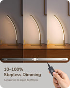 Lámpara EDISHINE Lámparas de mesa LED curvadas para sala de estar, lámpara de noche