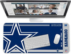 SOAR Alfombrilla para mouse de escritorio de oficina en casa con logotipo primario establecido oficial de la NFL, 35 x 16 pulgadas (Dallas Cowboys)