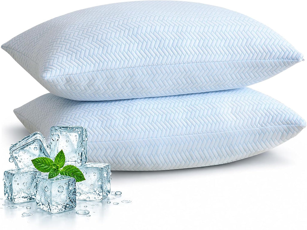 DOWNCOOL Juego de 2 almohadas refrescantes tamaño Queen, almohadas de