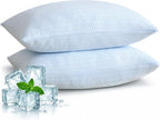 DOWNCOOL Juego de 2 almohadas refrescantes tamaño Queen, almohadas de