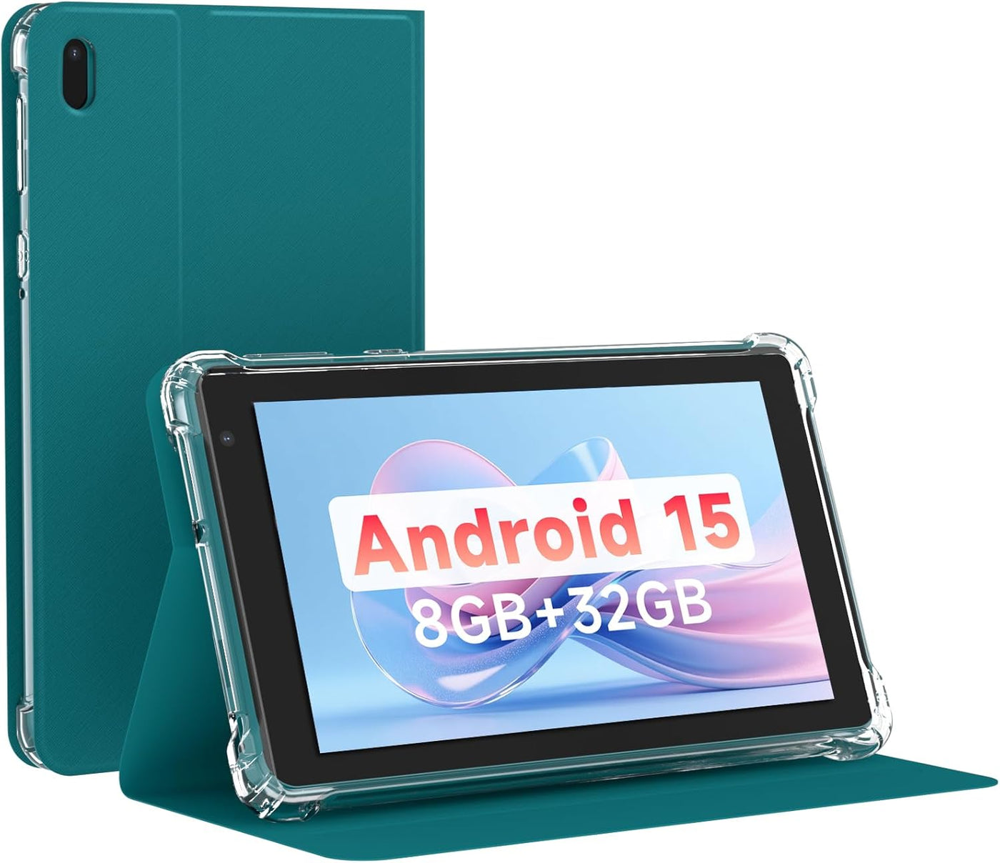 NOVOJOY Tablet de 7 pulgadas con funda, Android 15 Tablet PC, 32 GB...