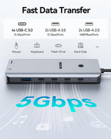 MOKiN Estación de acoplamiento USB C Monitor dual 2 HDMI para portá...