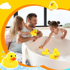 Deekin - 20 patos de goma grandes, juguetes de baño chirriantes amarillos