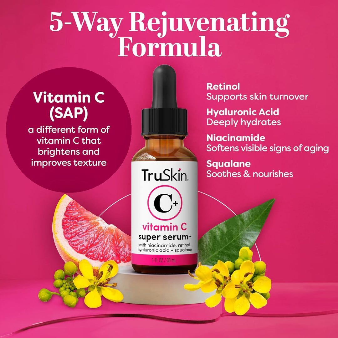 TruSkin Super C Duo - Suero de vitamina C Plus, 1 onza líquida y cr...