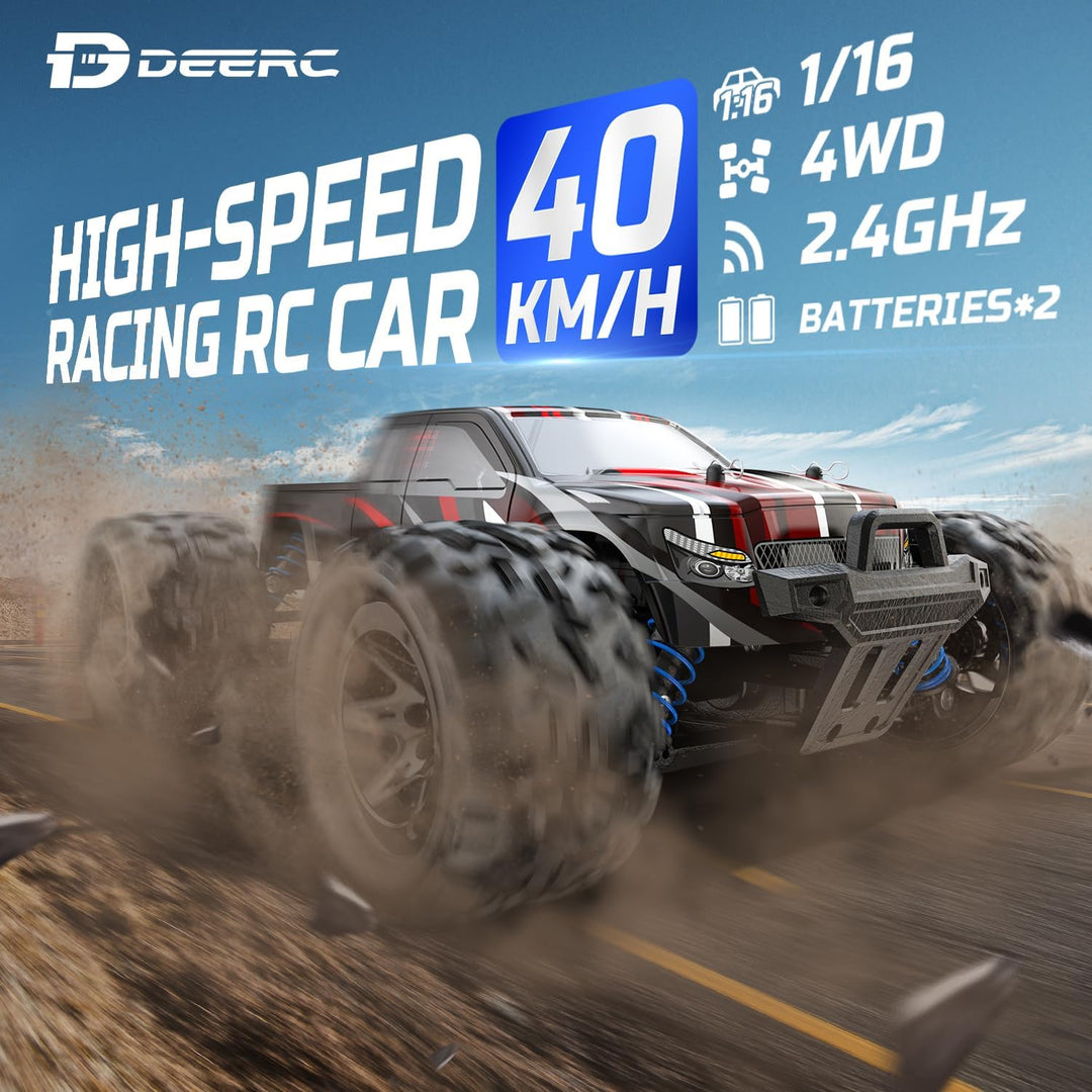 DEERC Coche de control remoto de alta velocidad RC para niños y adu...