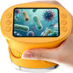 Microscopio digital de mano 1000X para niños: microscopio de bolsillo con pantalla IPS de 2.0 pulgadas, juguetes STEM, regalos de cumpleaños para niñas, niños y niños