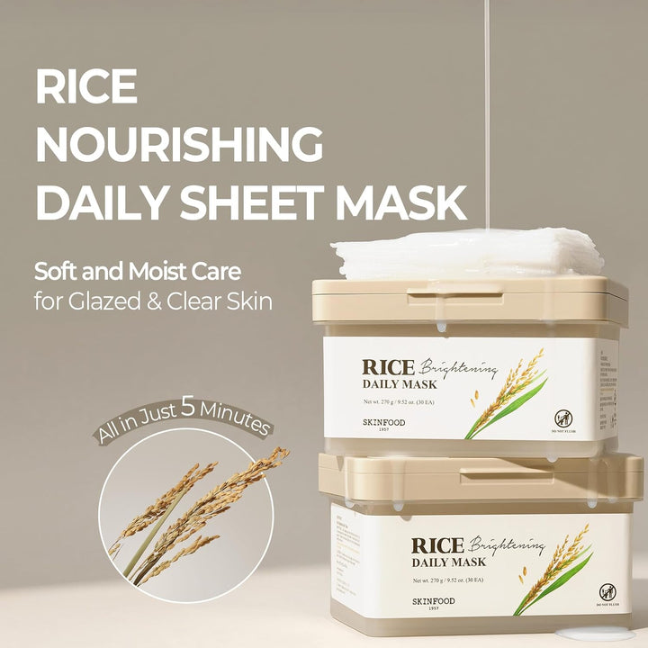 SKINFOOD - Mascarilla diaria de arroz, mascarilla reafirmante, nutr...