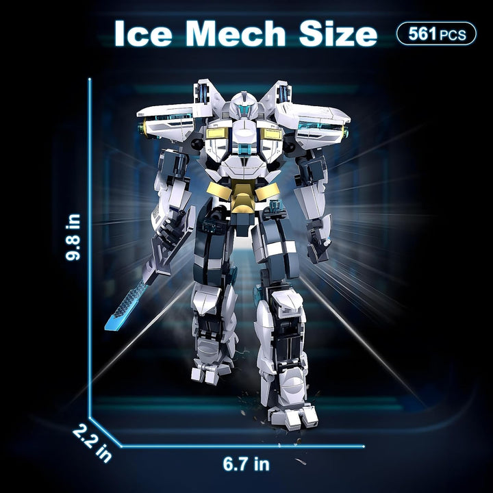 HIGH GODO Ice Warrior Mech - Juego de construcción, modelo de batal...