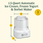 Cuisinart - Máquina para hacer helados de 1.5 cuartos de galón