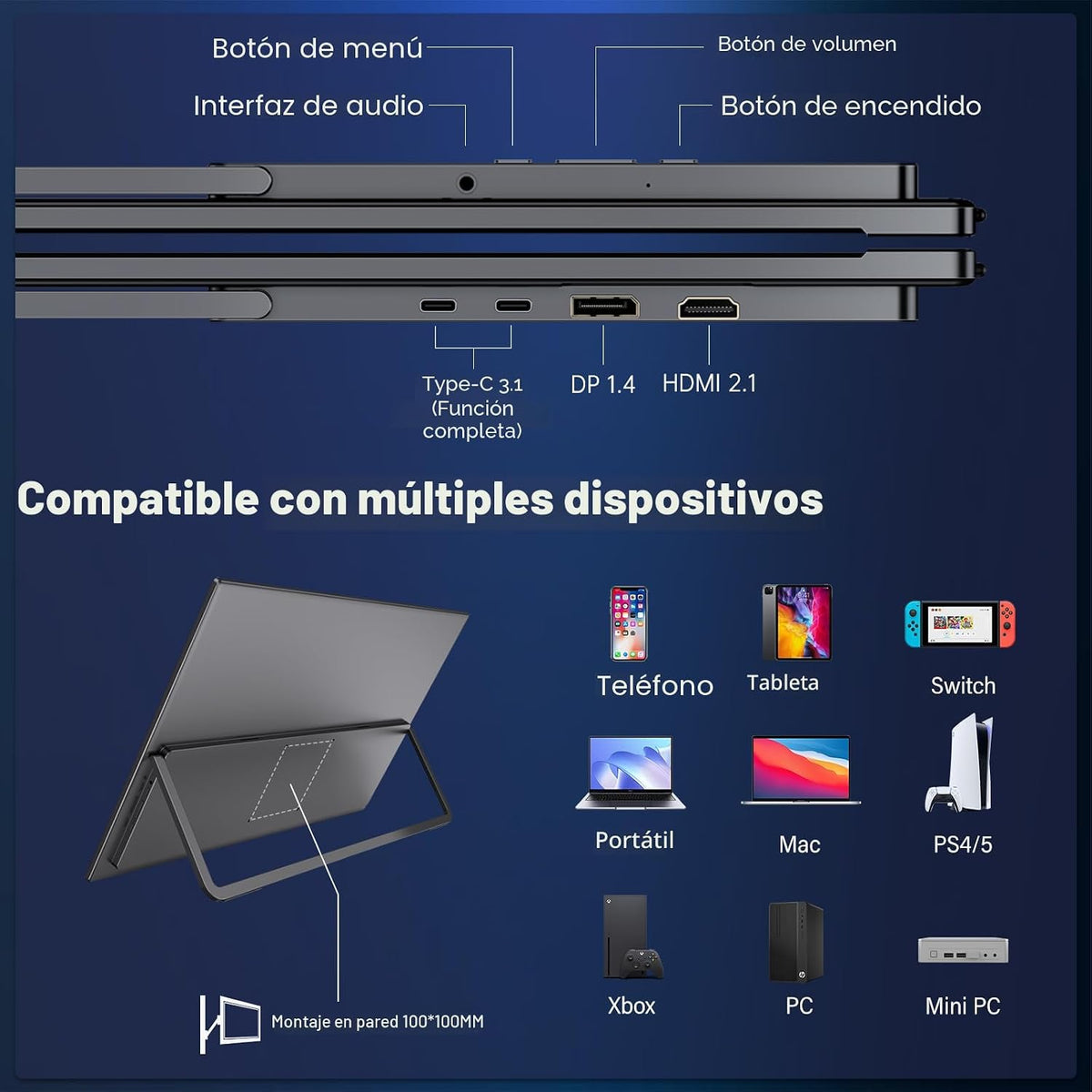 InnoView Monitor de 27 pulgadas de modo dual 4K UHD 120Hz\/FHD 288H...