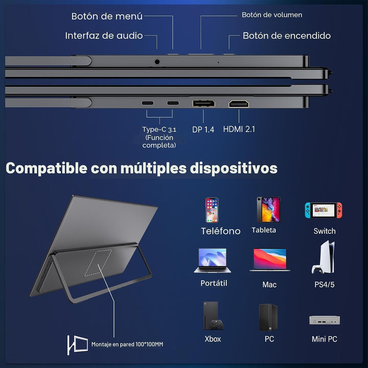 InnoView Monitor de 27 pulgadas de modo dual 4K UHD 120Hz\/FHD 288H...