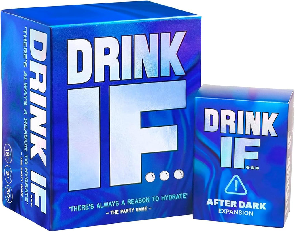 Drink IF… Juego para beber para adultos para fiestas + expansión After Dark | Divertido juego de cartas para romper el hielo y estimular conversaciones entre amigos y grupos | Ideal para noches de juego y juegos previos | Regalo divertido para adultos