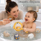 Set de Juguetes de Baño No-Hole Otter para Niños 1-3, Libre de BPA, 11 Piezas