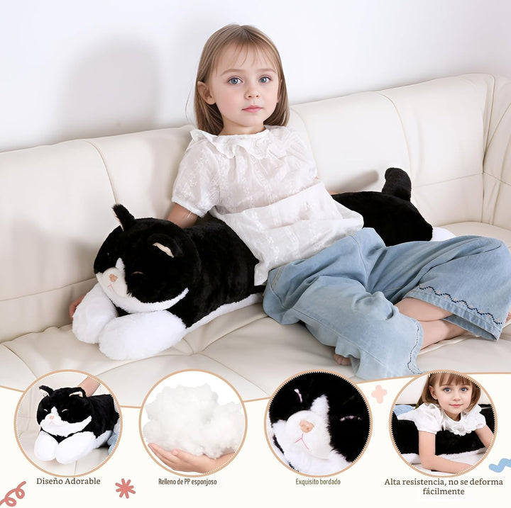 Peluche de Gato Jumbo de 40'', Animal de Peluche Relleno Gr...