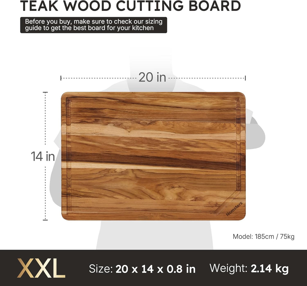 Tabla de cortar de madera de teca para cocina Tablero de charcutería