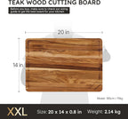 Tabla de cortar de madera de teca para cocina Tablero de charcutería