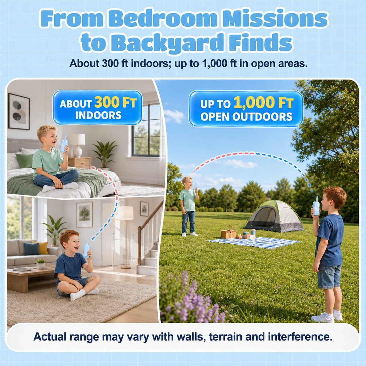 Walkie Talkies de video para niños, paquete de 2 walkie talkies recargables con cámara y pantalla, radios bidireccionales de largo alcance para acampar en interiores y exteriores, regalos para niñas y