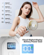 TUNISE Ventilador de Mano Portátil, Ventilador Portátil Recargable,...
