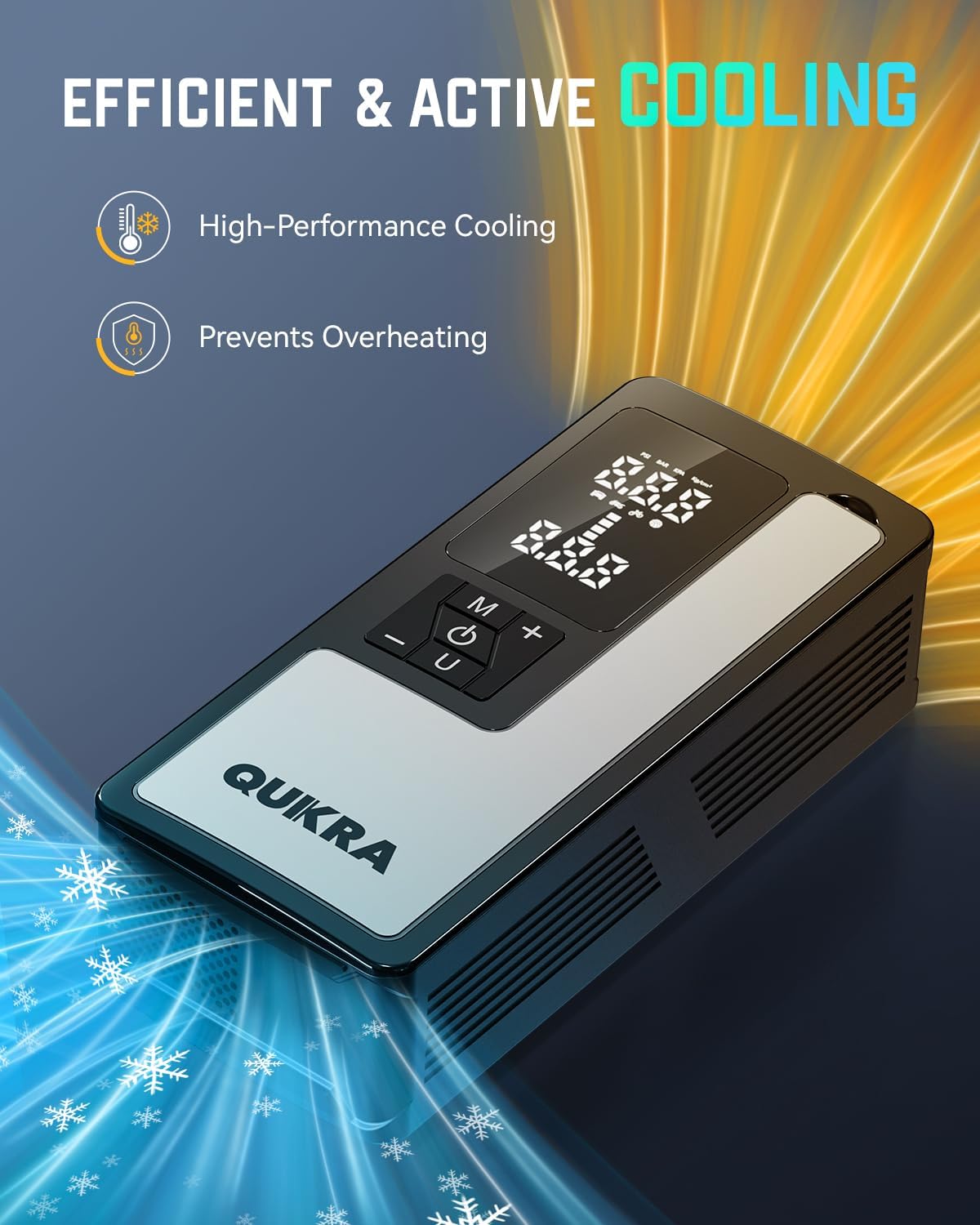 QUIKRA Inflador de neumáticos P009 Compresor de aire portátil, bomb...