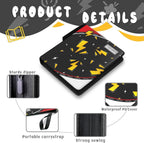 Carpeta de 9 bolsillos, carpeta de tarjetas, 900 bolsillos, tarjetero con 50 fundas extraíbles, diseño de cremallera de 3 anillas, álbumes coleccionables MTG/TCG/Sport para niños y niñas (negro)