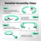 Infinity Hoop,2 en 1 Adjustable Fitness Hoop para Women Beginners