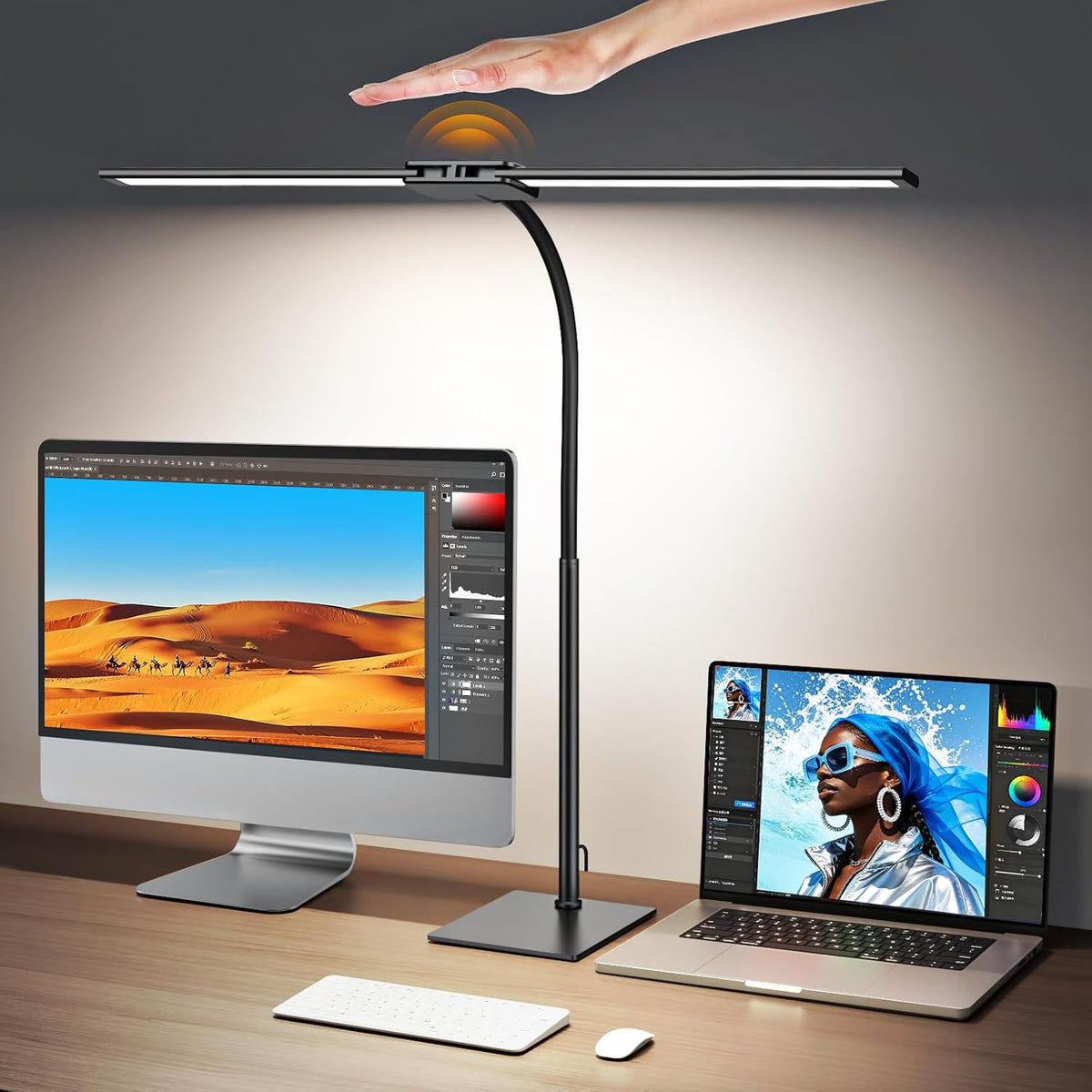 Lámpara Syrinx Lámpara de escritorio LED para oficina en casa, 18W 2000LM luz