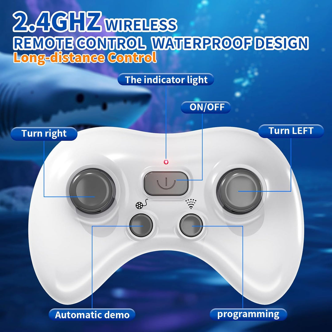 JUKUDAHU Juguetes de tiburón a control remoto 2.4Ghz para niños de...