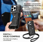 Funda cruzada de cuero genuino para iPhone 16 Pro Max