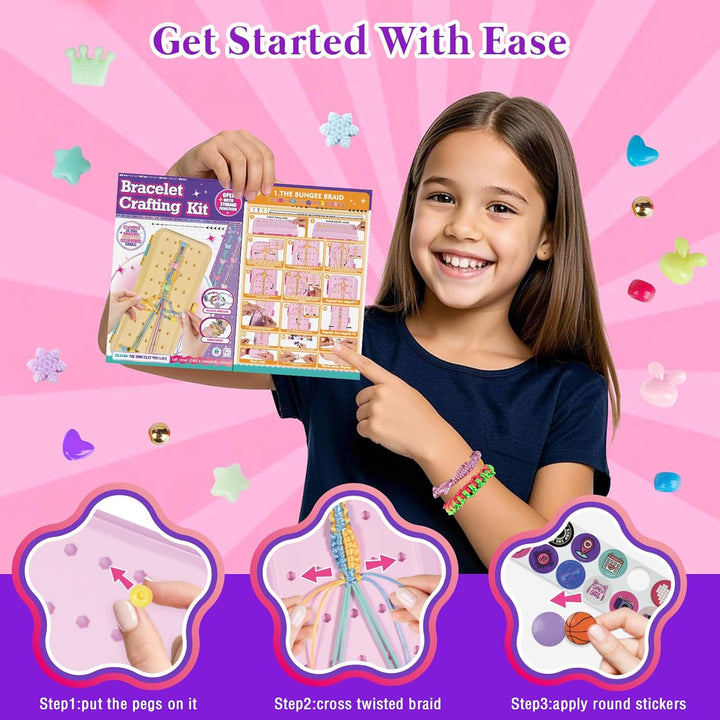 Kit para hacer pulseras de la amistad con caja de almacenamiento, p...