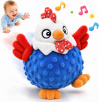 Juguetes para bebés - Pollo musical de peluche con repetición de voz