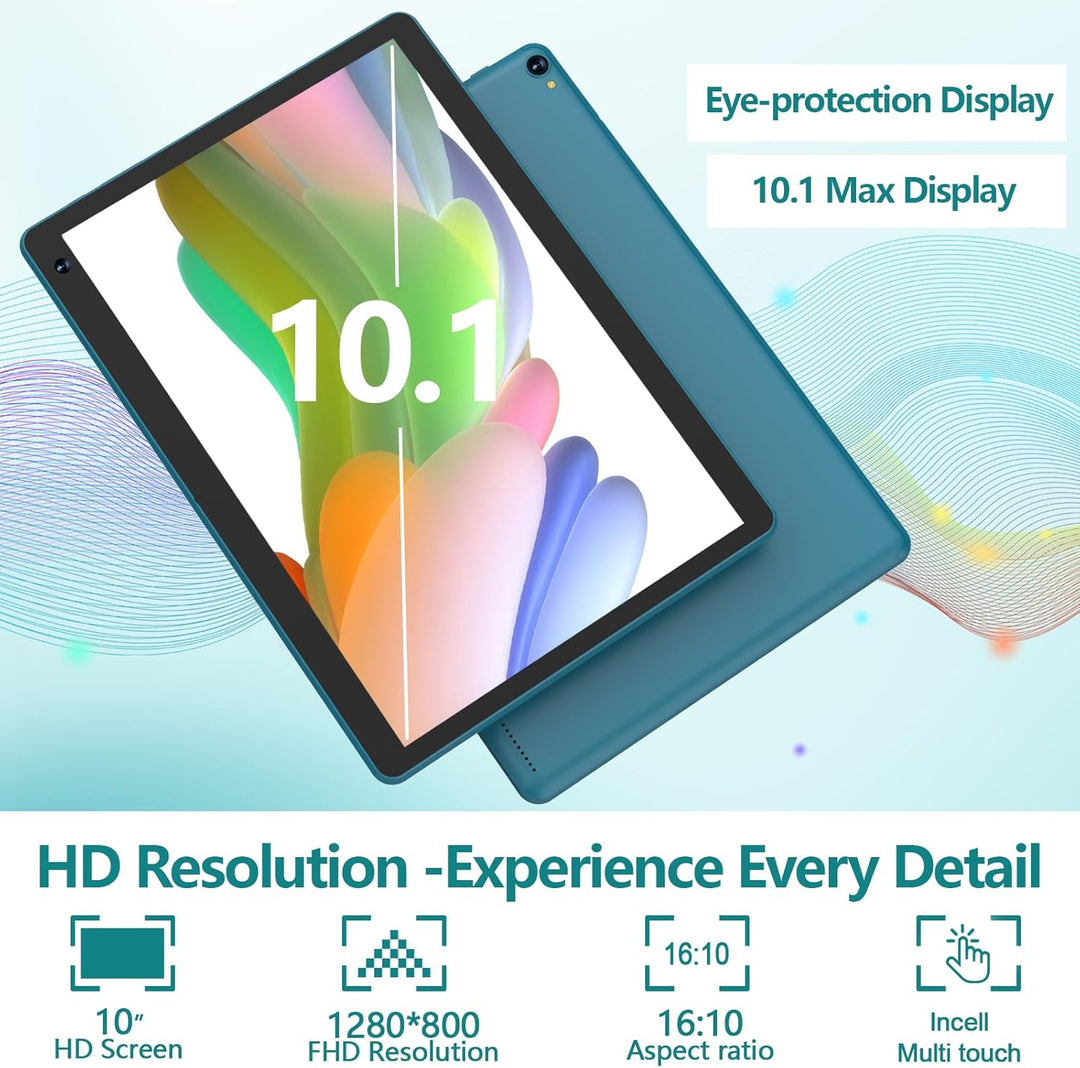 Tablet Android 15 de 10 pulgadas, 8GB RAM 32GB ROM Potente CPU de c...