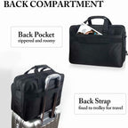 Bolsa de 17" para computadora portable, maletín de viaje con organizador, correa para colgar al hombro expansible, impermeable, para llevar computadora de 15.6", para hombre y para mujer.