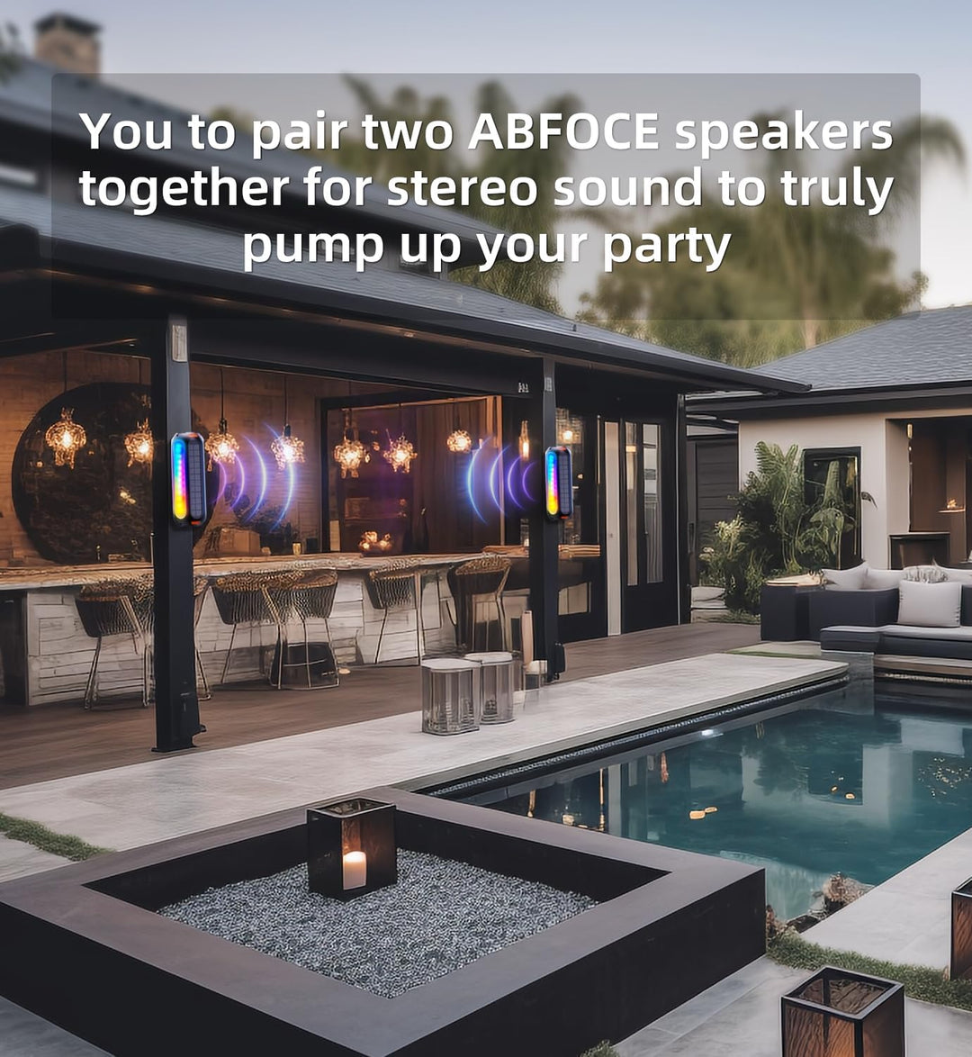 ABFOCE Altavoz Bluetooth magnético, altavoz de golf con carga solar...