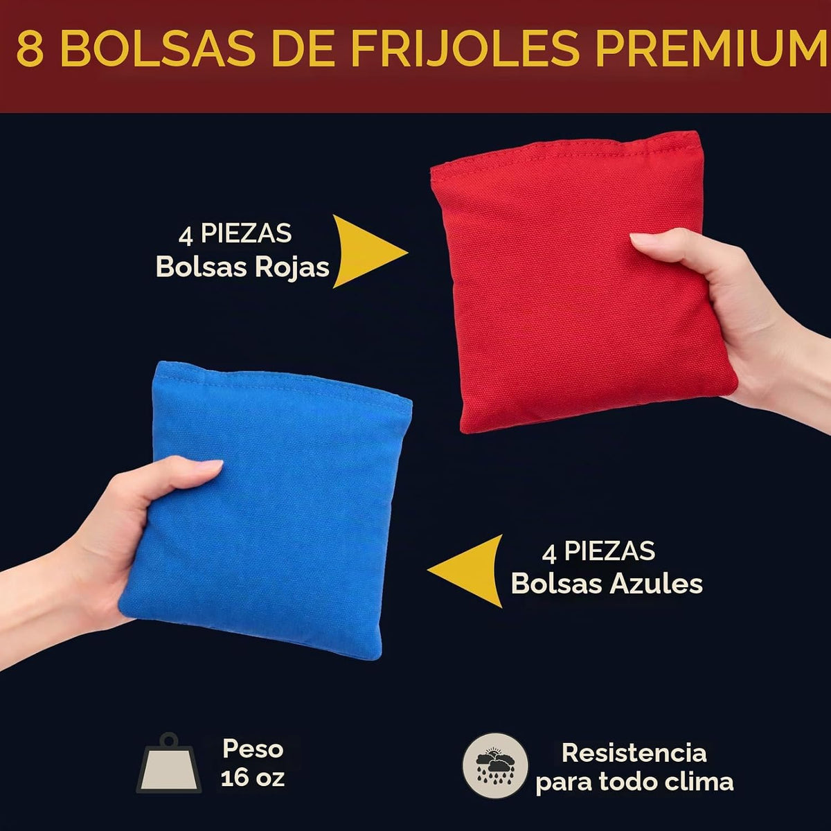 Conjunto de Tableros de Cornhole con Bolsas, Tamaño Regulado de 4x2 ft Tableros de Madera