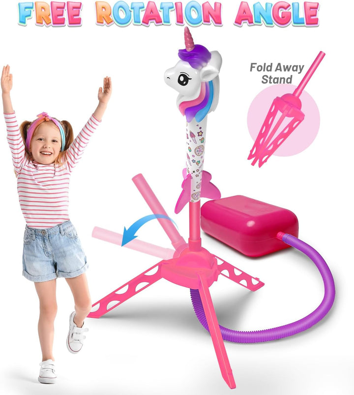 beefunni Lanzador de cohetes de unicornio para niños, 4 unicornios,...