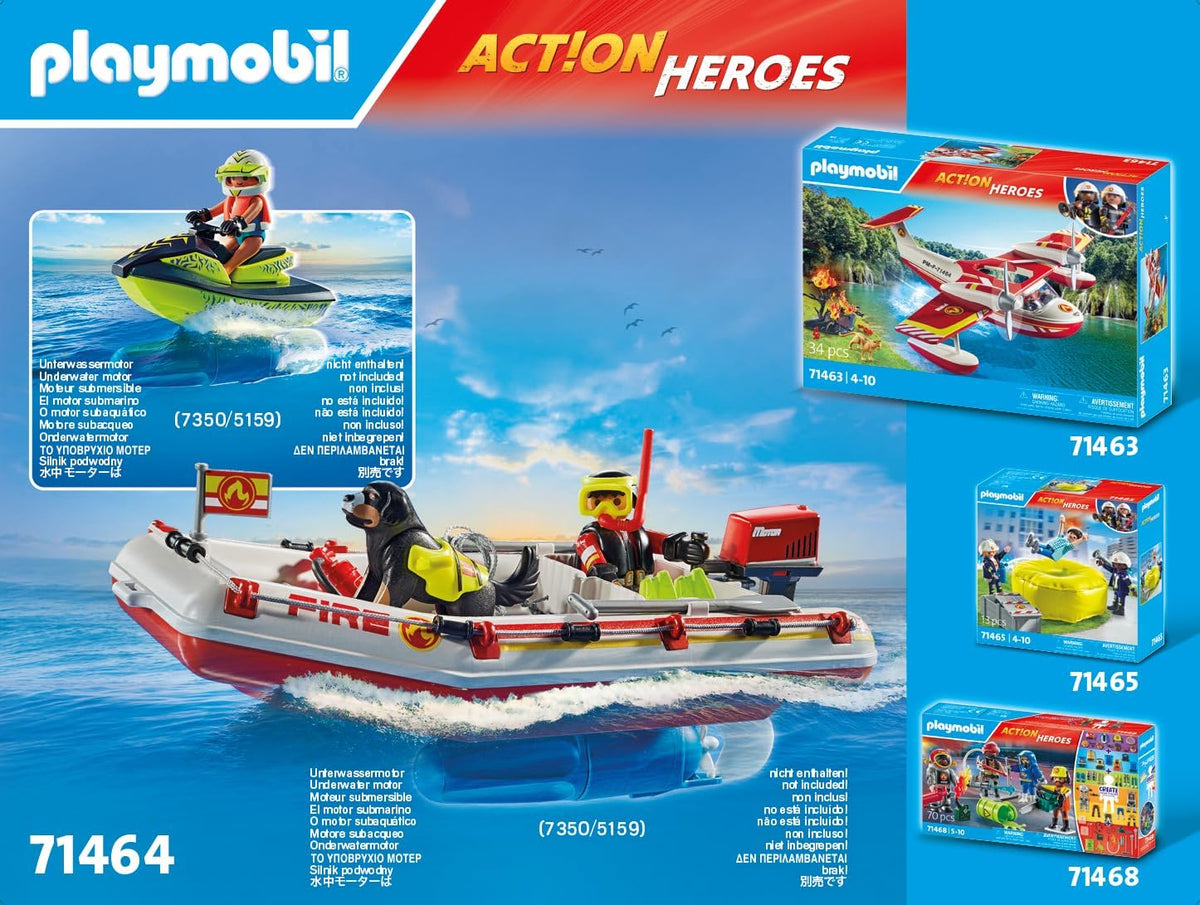 Playmobil Bote de Bomberos con Scooter Acuático