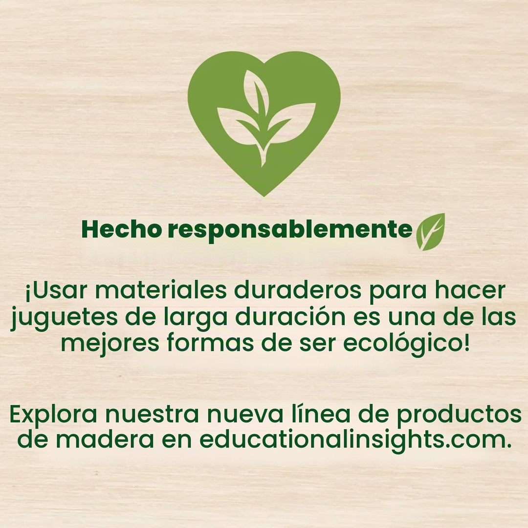 Educational Insights Tabla de madera con patrón y secuenciación, ju...