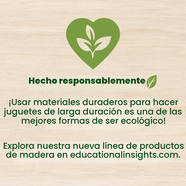 Educational Insights Tabla de madera con patrón y secuenciación, ju...