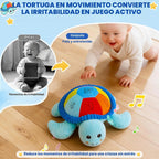 Peluche interactivo que arrastra la tortuga, juguete sensorial