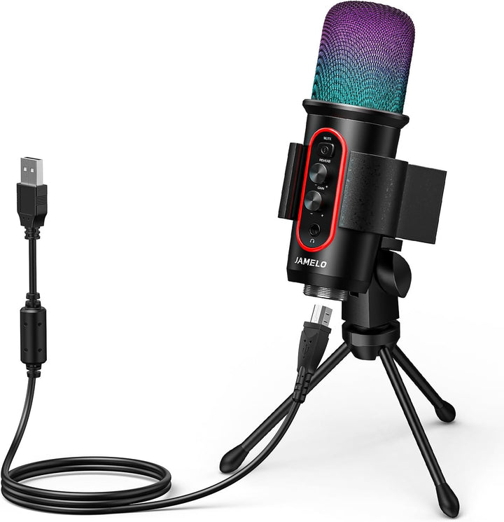 Camola Micrófono para juegos, micrófono de condensador de computado...