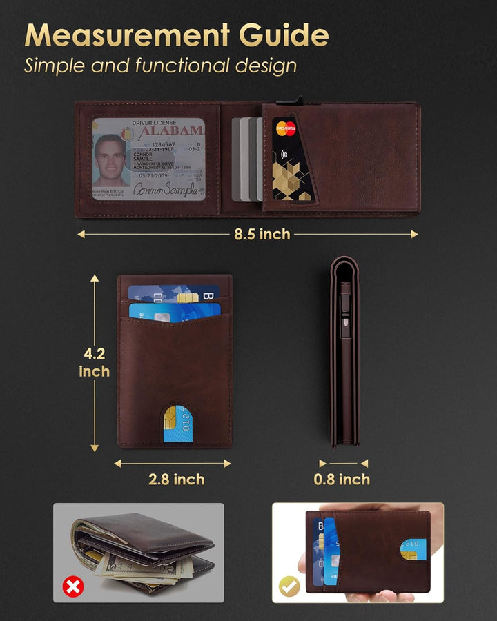 QLD Cartera para hombre \u2013 Bloqueo RFID [funcional y práctico]...