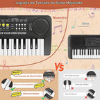 Piano para niños, teclado electrónico de 37 teclas, piano de música, juguetes educativos, instrumento musical, regalo para niños y niñas