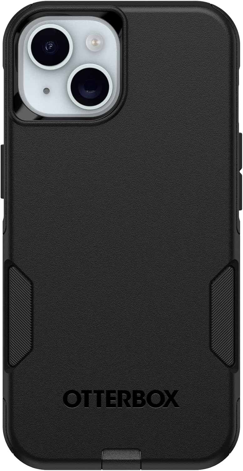 OtterBox iPhone 17e, 16e, 15, 14, & 13 Commuter Series Case - negro, Slim & Tough, Pocket-Friendly, con puerto Protection - Thin & Protective iPhone Case, Dual-Layer, Impact Absorbing iPhone Case