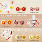 Mini procesador de alimentos inalámbrico Chopper Set w/Multi 3 Bowl (13.5"