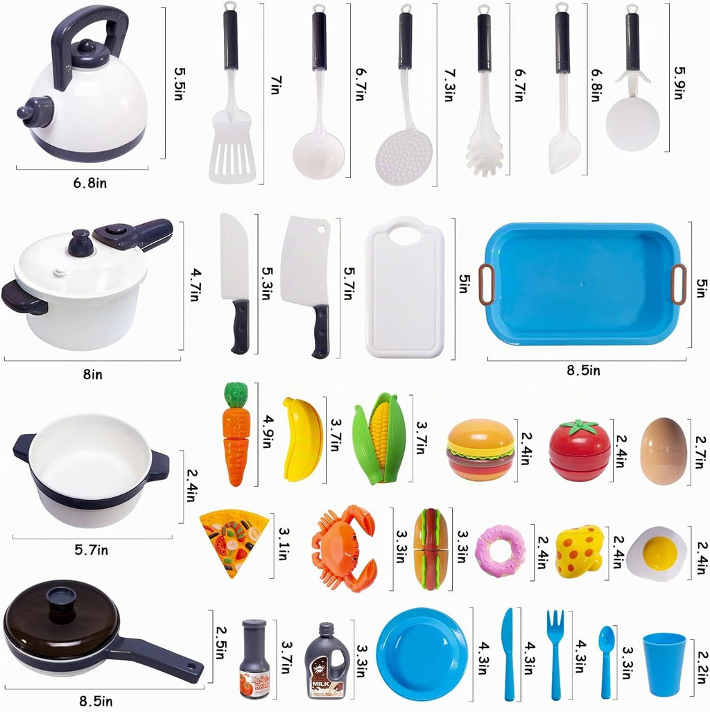 Utensilios de cocina para niños, utensilios de cocina para jugar, platos