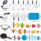 Utensilios de cocina para niños, utensilios de cocina para jugar, platos