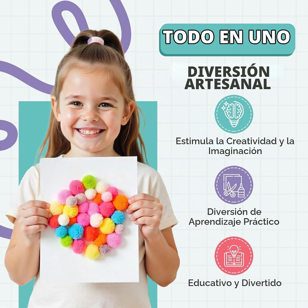 Más de 3000 piezas de suministros de arte y manualidades para niños de 3 a
