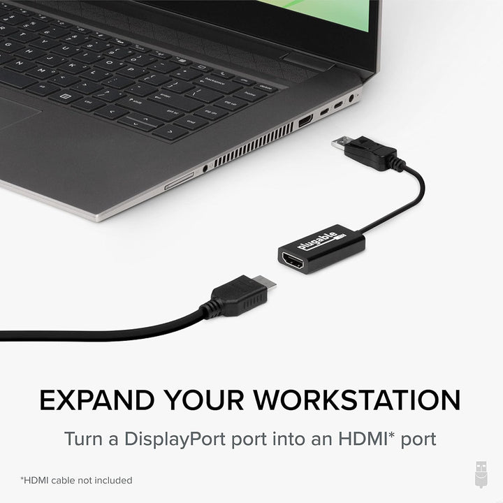 Adaptador activo Plugable DisplayPort a HDMI