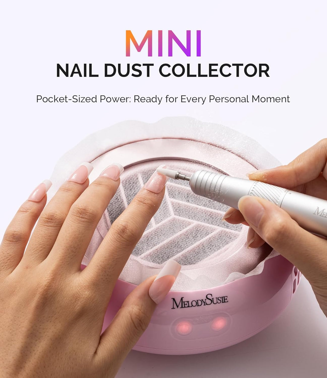 MelodySusie HProA - Colector de polvo de uñas de tamaño bolsillo co...